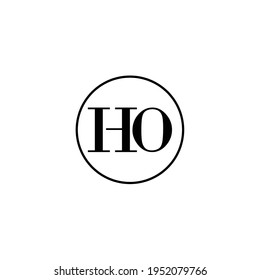 Letter HO initial monogram logo design, wedding, fashion, make up logo template