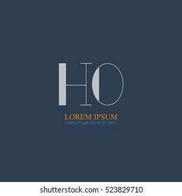 letter Ho linked logo design for company identity