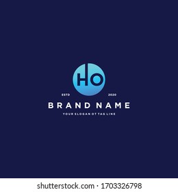 letter HO logo design vector template