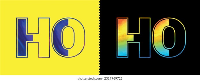 Plantilla vectorial de diseño del logotipo de la carta HO. Moderno y creativo logotipo de lujo para la identidad empresarial