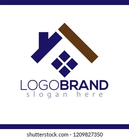 A Letter Home abstract logo element. home Logo template