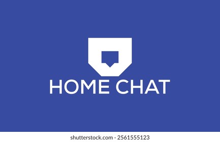 letter HOME CHAT logo design vector template design 