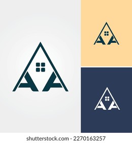 Letter A Home Design Logo Vector