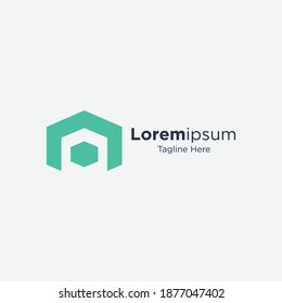 Letter A and Home logo icon design template elements