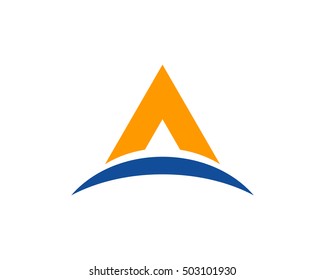 Letter A Horizon Logo Design Template