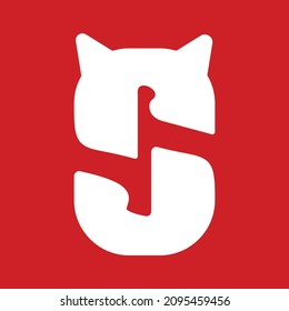 letter with horn concept initial logo,illustration initial logo vector