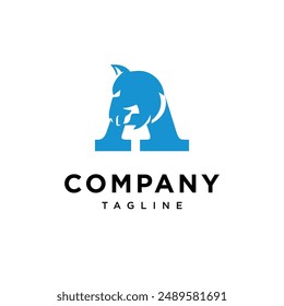 Letter A Horse Head Logo Icon Vector 