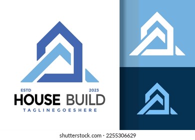 Letter A House Build Logo Logos Design Element Stock Vector Illustration Template