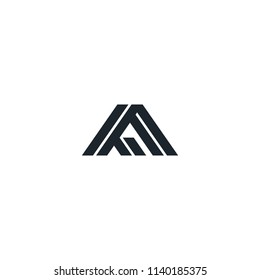 A Letter with House Home Roof Real Estate Logo Design