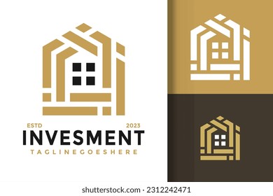 Letter I House Inverment Logo vector icon illustration