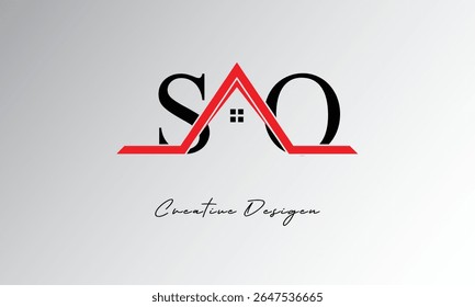 Logotipo da casa da carta - Monograma de imobiliário criativo com ícone do telhado e forma de casa para propriedade, arquitetura e marca moderna
