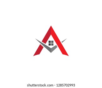 A letter house logo icon