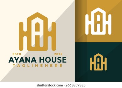 Ilustración de diseño de Vector de icono de logotipo de una casa