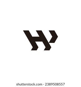 letter hp fast logo vector 