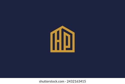 letter hp with house logo icon design vector design template inspiration