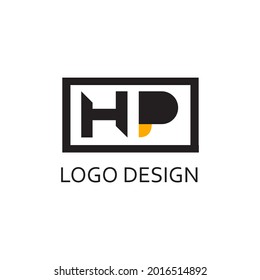 letter hp for logo company design