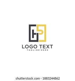 Letter HP Logo Design mit interessantem Konzept Premium Vector