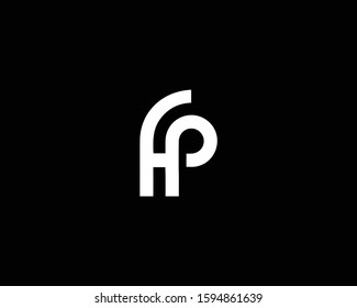Letter HP Logo Design , Minimal HP Monogram in Editable Vector Format