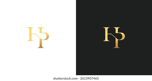 Letter HP Logo Design Vector