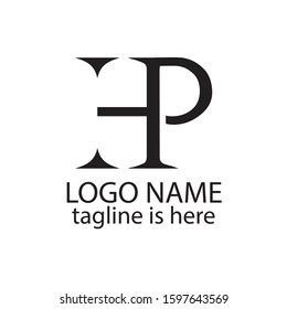 Letter HP logo for handphone