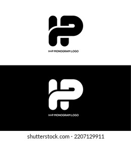 Letter HP Logo Icon Template. Simple H+P Monogram Logo. PH Logo Vector Illustration