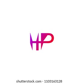 letter hp logo vector