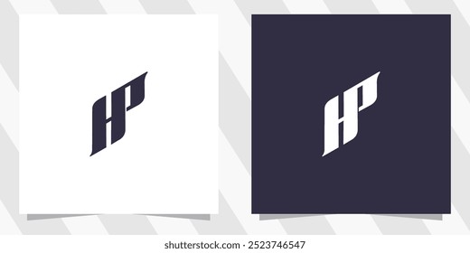 letter hp ph logo design vector