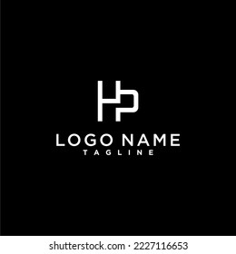 diseño de logotipo de monograma de lujo de letras hp o ph
