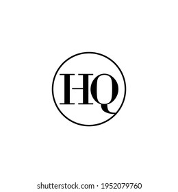 Letter HQ initial monogram logo design, wedding, fashion, make up logo template