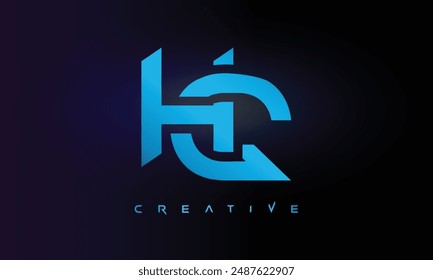 Letter HQ logo design creative custom clean two alphabet logo
