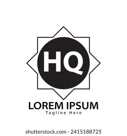 letter HQ logo. HQ logo design vector illustration for creative company, business, industry