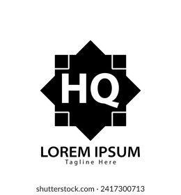 letter HQ logo. HQ logo design vector illustration for creative company, business, industry