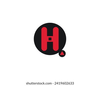 Logo-Design für Buchstaben HQ-Design, Vektorgrafik-Vorlage