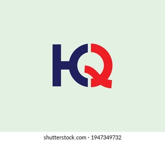 letter hq and qh logo design vector template
