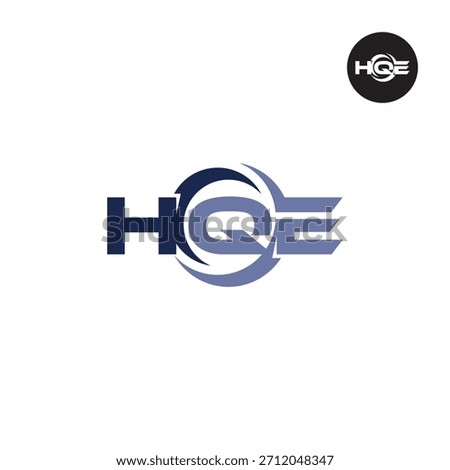Letter HQE Logo Initials Acronym