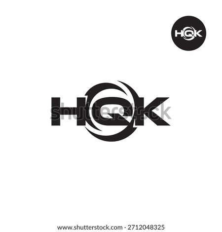 Letter HQK Logo Initials Acronym