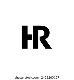 Letter HR combination geometric symbol simple logo vector