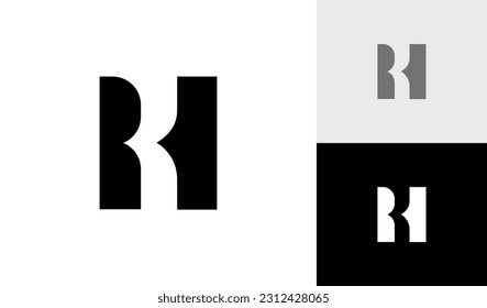 Letter HR initial monogram logo design