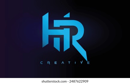 Letter HR logo design creative custom clean two alphabet logo
