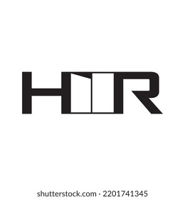Letter HR logo design template in modern and minimalist style. Perfect for branding, monogram, business identity, corporate initials, and professional graphic design use.