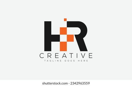 Letter HR logo design template vector illustration.