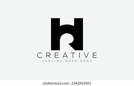 Letter HR logo design template vector illustration.