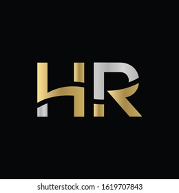 letter HR Logo Design Vector Template. Initial HR Letter Design Vector Illustration
