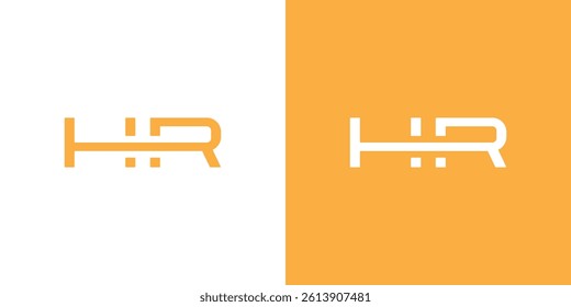 Letter HR Logo Design Vector