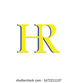 Letter HR logo symbol design template