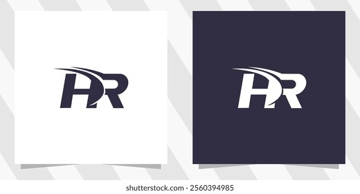 letter hr rh logo design vector