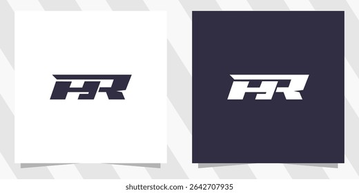 letter hr rh logo design