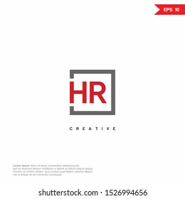 Letter HR, RH simple modern Logo icon monogram design. Vector graphic design template element.