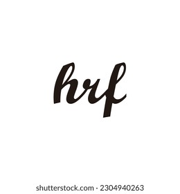 Letter hrf connect geometric symbol simple logo vector