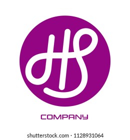 letter HS logo